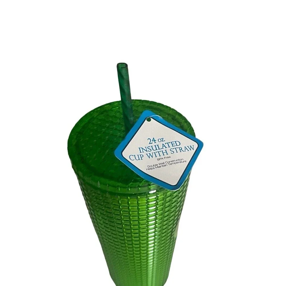 NEW Harry Potter Slytherin Snake Green Grid Tumbler Cold Cup